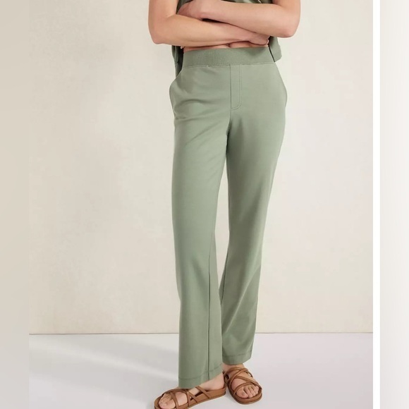 Haven Pants - Haven Well Within Organic Cotton Interlock Boot Ankle Pants Green Pockets Size L